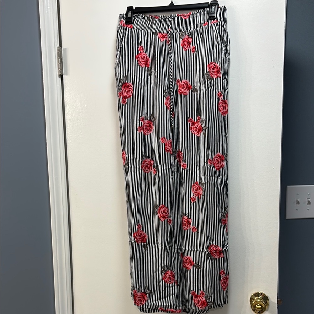 Joe Benbasset Black and White Wide Leg Pants